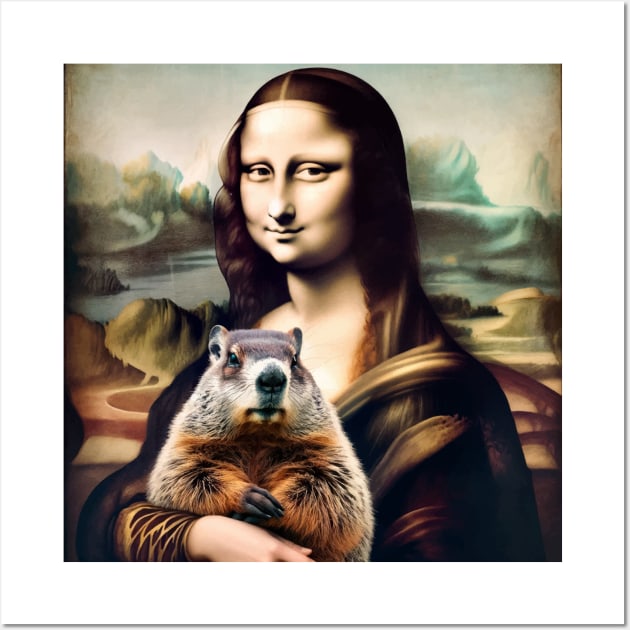 Mona Lisa Groundhog Day Embrace Wall Art by Edd Paint Something